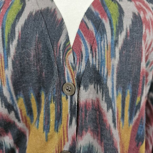 Dries Van Noten XS Cardigan Linen Cotton Button Front Multicolor Layering Piece - Picture 10 of 16